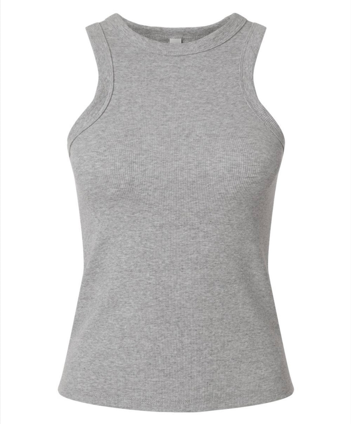 Embroidered Ribbed Tank
